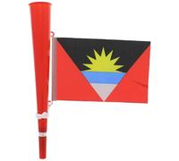 Zac's Alter Ego Red Woofer Horn with Antigua & Barbuda Flag - Bright Loud Carnival Festival Party