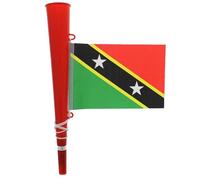 Zac's Alter Ego Red Woofer Horn with St. Kitts & Nevis Flag - Bright Loud Carnival Festival Party