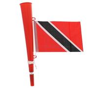 Zac's Alter Ego Red Woofer Horn with Trinidad & Tobago Flag - Bright Loud Carnival Festival Party