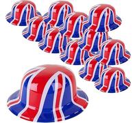 Zac's Alter Ego Set of 12 Plastic Union Jack Bowler Hats