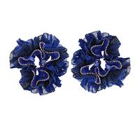 Zac's Alter Ego Set of 2 Glitter Soft Chiffon Ruffle Hair Scrunchies/Garters