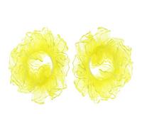 Zac's Alter Ego Set of 2 Soft Chiffon Frilly Ruffle Hair Scrunchies/Garters