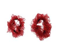 Zac's Alter Ego Set of 2 Soft Chiffon Frilly Ruffle Hair Scrunchies/Garters