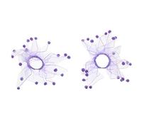 Zac's Alter Ego Set of 2 Windmill Scrunchies with Pom Poms