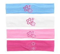 Zac's Alter Ego Set of 4 Assorted Pastel Colour Baby/Kids Floral Print Kylie Headbands