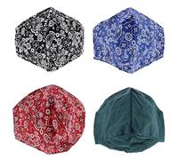 Zac's Alter Ego Set of 4 Non Medical Paisley Print Breathable Cotton Face Masks