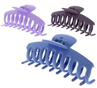 Zac's Alter Ego Set of 6 Large Fashionable Assorted Purple Matte Finish Barrel Clamps