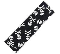 Zac's Alter Ego Skull & Crossbones Print Elasticated Lycra Fabric Kylie Headband
