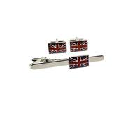 Zac's Alter Ego Union Jack Novelty Tie Clip & Cufflink Set