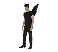 Zac's Alter Ego Unisex Halloween Fancy Dress Costume Devil Horns & Large Feather Wings Set