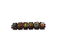 Zac's Alter Ego Unisex Wooden Religious Catholic Saints Icon Stretch Bracelet