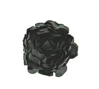 Zac's Alter Ego Very Large Black Rose Flower on Clip & Brooch Pin