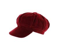 Zac's Alter Ego Vintage Corduroy Newsboy Cap/Baker Boy Hat - Selection of Colours Burgundy