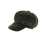 Zac's Alter Ego Vintage Corduroy Newsboy Cap/Baker Boy Hat - Selection of Colours Khaki Green