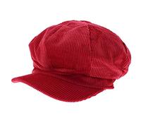 Zac's Alter Ego Vintage Corduroy Newsboy Cap/Baker Boy Hat - Selection of Colours Red