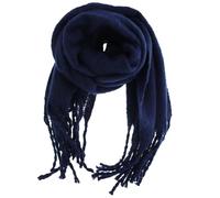 Zac's Alter Ego Warm Thick Fluffy Soft Plain Wide Winter Blanket Scarf with Tassels