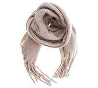 Zac's Alter Ego Warm Thick Fluffy Soft Plain Wide Winter Blanket Scarf with Tassels