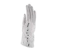 Zac's Alter Ego White Silver Sparkly Sequinned Fancy Dress Party Michael Jackson Style Glove