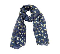 Zac's Alter Ego Women/Ladies Gold Foil Metallic Glitter Mini Butterfly Print Scarf