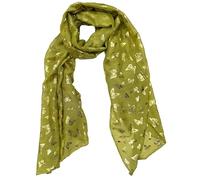 Zac's Alter Ego Women/Ladies Gold Foil Metallic Glitter Mini Butterfly Print Scarf