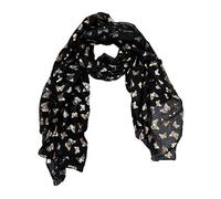 Zac's Alter Ego Women/Ladies Gold Foil Metallic Glitter Mini Butterfly Print Scarf
