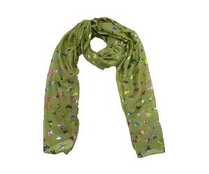 Zac's Alter Ego Women/Ladies Rainbow Foil Metallic Glitter Mini Butterfly Print Scarf