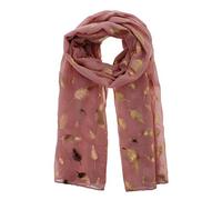 Zac's Alter Ego Women Ladies Scarf with Rose Gold Metallic Foil Feather Print
