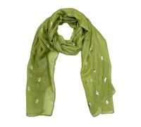 Zac's Alter Ego Women Ladies Scarf with Silver Foil Metallic Glitter Bee Print