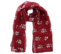 Zac's Alter Ego Women Ladies Scarf with Silver Foil Metallic Glitter Elephant Print