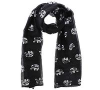Zac's Alter Ego Women Ladies Scarf with Silver Foil Metallic Glitter Elephant Print