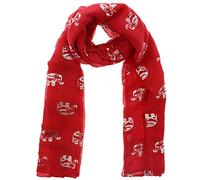 Zac's Alter Ego Women Ladies Scarf with Silver Foil Metallic Glitter Elephant Print