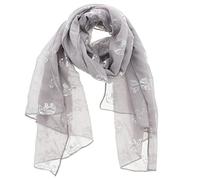 Zac's Alter Ego Women Ladies Scarf with Silver Foil Metallic Glitter Elephant Print