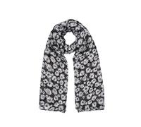 Zac's Alter Ego Women's Lightweight Floral Scarf, Black and White Daisy Print Neck Wrap, Spring Summer Fashion Accessory