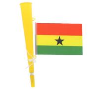 Zac's Alter Ego Yellow Woofer Horn with Ghana Flag - Bright Loud Carnival Festival Party