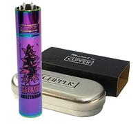 Zactly - 1 x Metal Clipper Lighter with Gift Box Tin Case - LIMITED EDITION (Amsterdam Gelato)