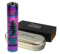 Zactly - 1 x Metal Clipper Lighter with Gift Box Tin Case - LIMITED EDITION (Amsterdam Gorilla Glue)