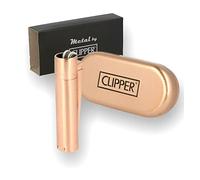Zactly - 1 x Metal Clipper Lighter with Gift Box Tin Case - LIMITED EDITION (ROSE GOLD)