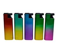 Zactly - 5 x FlameJack Colourful Windproof Dustproof Jet Lighters Really Powerful - LIMITED EDITION (Multicolour Gradient)