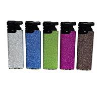 Zactly - 5 x FlameJack Colourful Windproof Dustproof Jet Lighters Really Powerful - LIMITED EDITION (Soft Glitter)