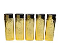 Zactly - 5 x Prof Windproof Dustproof Jet Lighters Really Powerful - LIMITED EDITION (Gold)