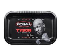 Zactly - Futurola x Tyson 2.0 Rolling Tray - Official Mike Tyson Edition Metal Rolling Tray with Durable Non-Stick Surface, Lightweight Portable Design, Easy to Clean Smoking Accessory (Medium)