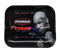 Zactly - Futurola x Tyson 2.0 Rolling Tray - Official Mike Tyson Edition Metal Rolling Tray with Durable Non-Stick Surface, Lightweight Portable Design, Easy to Clean Smoking Accessory (Large)