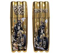 Zactly - Joint Holder Case for Cigarette, Smell Proof Waterproof Portable King Size Design (2 x Gold Rich Dog 3 in1 Joint Holder)