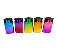 Zactly - Ultimate Refillable Soft + Jet Flame Lighters - Windproof, Dustproof Lighters for BBQ, Camping, Candles, Fireplaces, Outdoor Adventures, Everyday Portable Use (2 x Shiny Dual Flame)