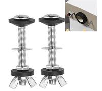 ZACUDA Cistern Bolt Kit, 2 PCS, Stainless Steel, WC Pan Fittings, Unassembled, Close Coupling Bolts, Washers, Nuts