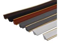 ZACUNXY Coving For Ceilings,Dado Rail Home Decoration PVC Wall Interior Gap Decor Line Self-Adhesive Wall Trim Line Ceiling Baseboard Background Molding Line(Gray-Silver)
