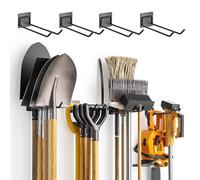 zacurter Garage Hooks for Garden Tool Storage - Wall Mount Utility Tools Hangers for Shed Organization - 8 Pack Heavy Duty Metal Garden Tool Rack for Hanging Shovels, Rakes & Farm Tools, Space Saving