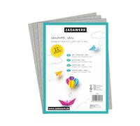 ZADAWERK® Grey Cardboard - 1 mm - 620 g/m² - DIN A4 - Bookbinding Cardboard Grey - Pack of 22 - Craft Cardboard - Model Building Cardboard - Insert Cardboard - Archive Cardboard - Back Wall Cardboard