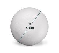 ZADAWERK® Polystyrene Ball - Diameter 4 cm - 50 Pieces - Creative DIY Kit for Crafts - Polystyrene Ball - Blank - Felting - Decoupage - Glitter Technique