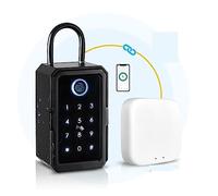 ZADCCS Security Safe Box, Key Safe Tuya Ttlock Fingerprint Digital Key Box App Remote Access Wall Mount Combination Security Lockbox for Home Office Hotel(Tuya with gateway)
